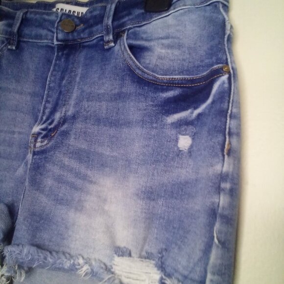 Disclosure Shorts 13 31 Denim Distressed Raw Hem Blue - Picture 8 of 15